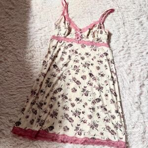 Jessica Simpson Babydoll Floral Lace Delicate Sleepwear Twee Lingerie Slip Dress
